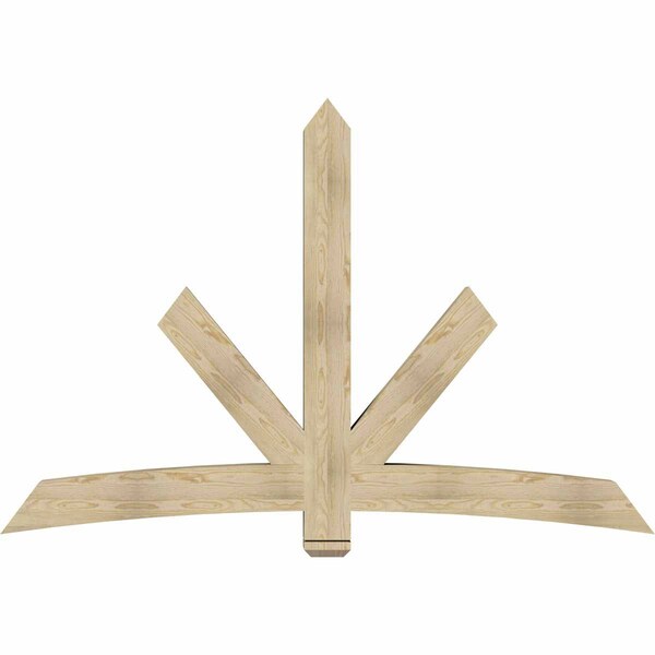 Ekena Millwork Alberta Rough Sawn Timber Gable Bracket, Douglas Fir, 84"W x 56"H x 6"D x 6"F, 16/12 Pitch GBW084X56X0606ALB00RDF - main